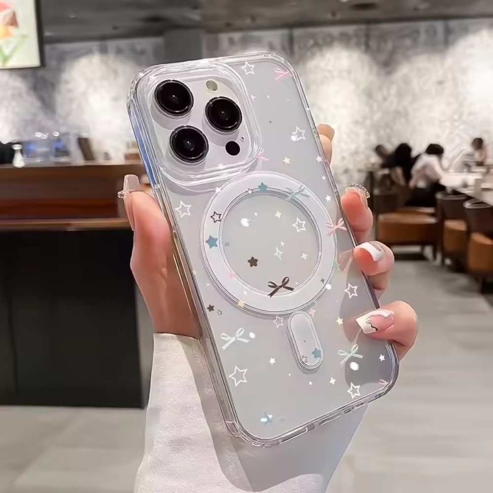 Star Bow Print Clear Phone Cas - огляд і ціна Clear Shockproof Bumper Case