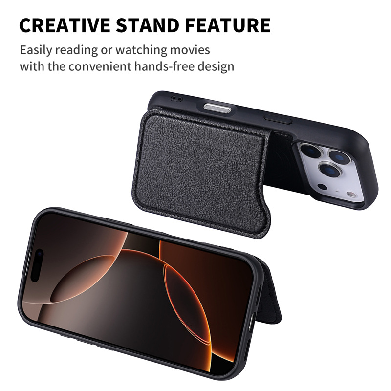 For Magsafe Magnetic Leather W - огляд і ціна Leather Wallet Card Holder Phone Cover