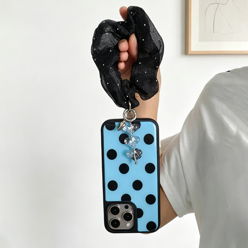 Blue Black Polka Dot Phone Cas - огляд і ціна Clear Shockproof Bumper Case