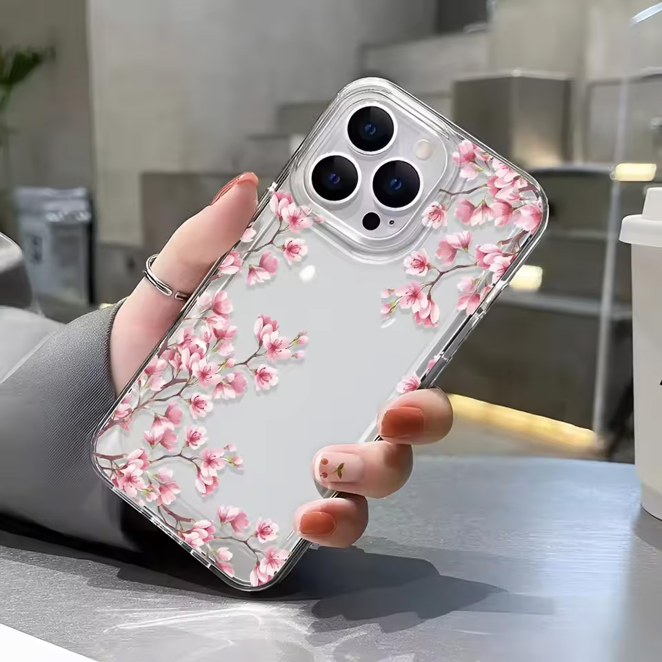 Girls Flower Clear Phone Case  - огляд і ціна Clear Shockproof Bumper Case