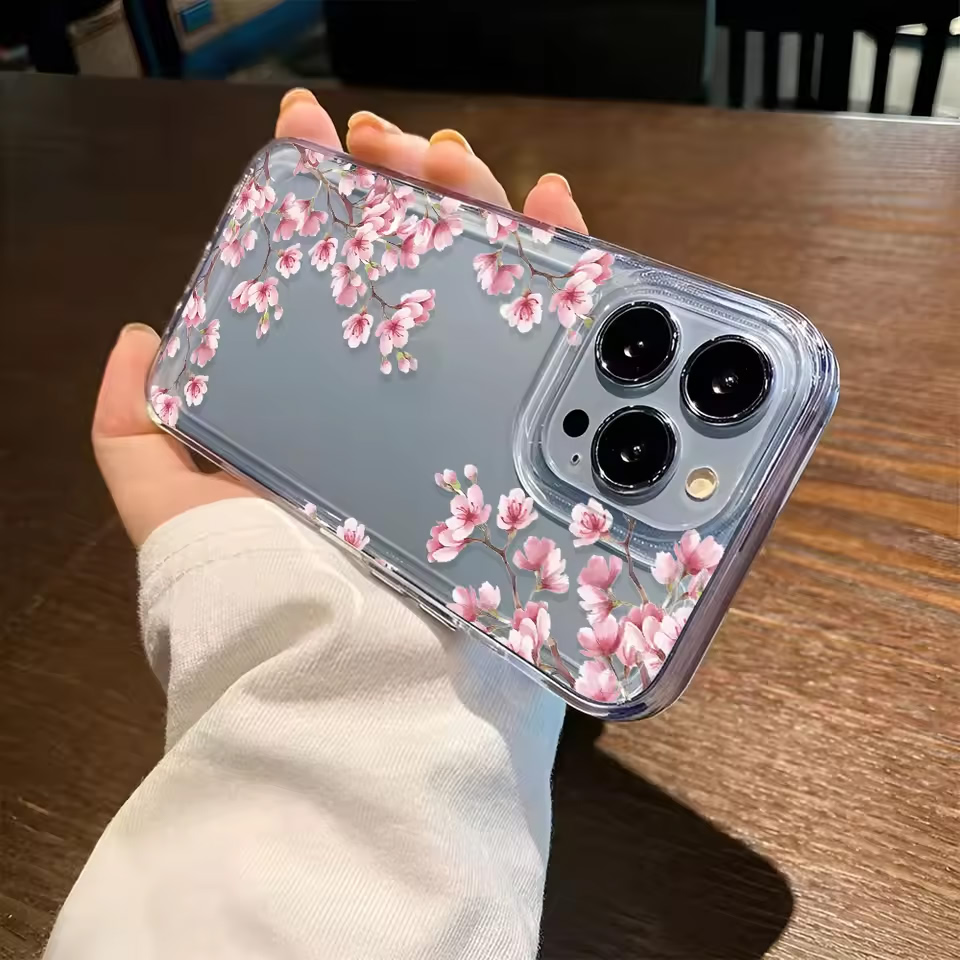 Girls Flower Clear Phone Case  - огляд і ціна Clear Shockproof Bumper Case